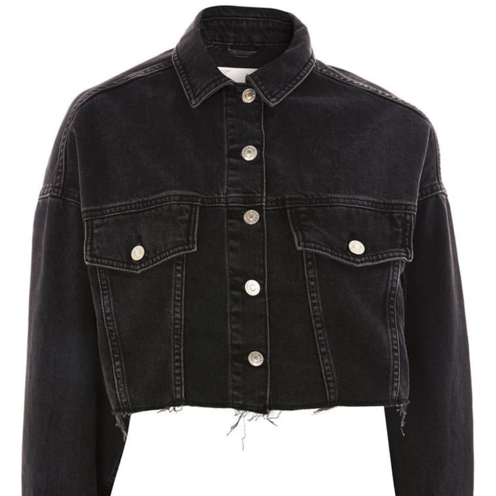 TopShop Crop Denim Jacket - Picture 3 of 3